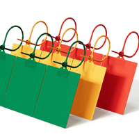 Étiquette logistique à code-barres imperméable et durable, résistante aux déchirures et à l'usure, anti-contrefaçon, étiquette à suspendre en plastique 50*100mm