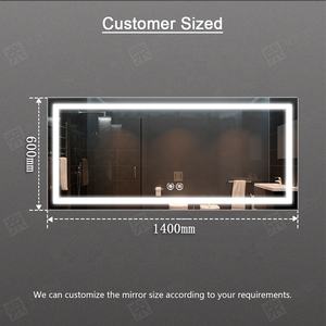 2024 gran oferta Hotel hogar decorativo tocador pared <span class=keywords><strong>luz</strong></span> LED inteligente <span class=keywords><strong>baño</strong></span> <span class=keywords><strong>espejo</strong></span> inteligente plata rectángulo largo LED <span class=keywords><strong>espejo</strong></span> inteligente - Product Image 5