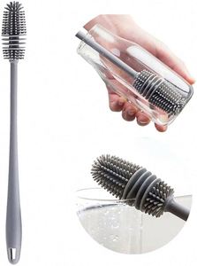 Silicone <b>Bottle</b> <b>Brush</b> Cleaning <b>Brush</b> Long Handle Water <b>Bottles</b> Cleaner <b>Brush</b> for Feeding <b>Bottle</b> Glassware - Product Image 2