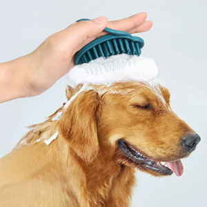 Cepillo de masaje de baño de cerdas de silicona suave para mascotas para ducha de perros de pelo largo y corto para gatos - Product Image 2