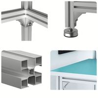 Table de travail antistatique personnalisée de 1200 cm avec profil en aluminium, état neuf, pour atelier et poste de travail ESD
