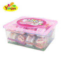 Vente en gros de rouleaux de bonbons gommeux aux fruits en boîte scellée rose