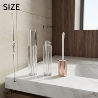 Emballages cosmétiques, flacons de gloss à lèvres, emballages de taille échantillon, tubes vides pour gloss à lèvres avec couvercle en forme de cœur