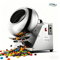 Machine d'enrobage 600 mm à fréquence variable, cuve de sucre à température réglable, équipement de polissage du chocolat en acier inoxydable 304