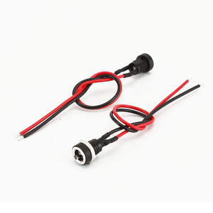 Customizable 20AWG 5.5x2.1mm DC Power Pigtail <b>Cable</b> Wire Panel Mount Connector DC099/DC022/DC022B Female <b>Socket</b> 10/15/20CM - Product Image 2
