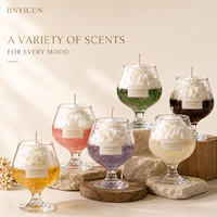 Bougie parfumée personnalisée en verre à whisky ou bière, bougie dessert en cire de soja et gelée, senteurs variées, vente en gros, marque privée, OEM