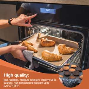 Papel de Hornear de Silicona Antiadherente Personalizado al por Mayor, Papel para Hornear Pan y Pizza, Papel Blanco para Envolver Alimentos, Hojas de Papel para Empacar en el Horno - Product Image 2