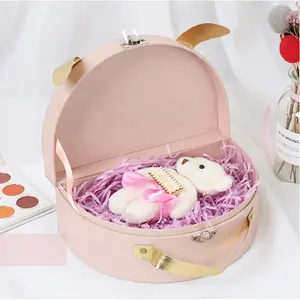 Chengjie 사용자 정의 Emballage Caja Regalo 반원 귀여운 토끼 모양 금속 종이 상자 포장 선물 보석 화장품 의류