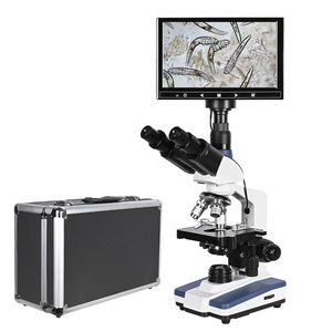 9 polegadas LCD Professional Mites <span class=keywords><strong>Digital</strong></span> microscópio binocular para laboratório médico 5MP ocular eletrônico USB microscópio de luz - Product Image 1