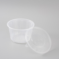 Bol rond jetable en plastique PP transparent anti-fuite pour la livraison de nouilles et soupes en restauration (Shandong)