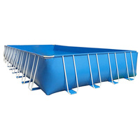 Piscines à poissons hors sol en gros d'usine Grand aquarium rectangulaire en PVC pour l'extérieur Piscine structurée et accessoires