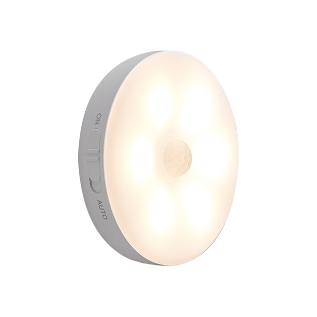Dimmable Rechargeable Motion Sensor Night Light Led Bedside Hallway Closet Cabinet Lights