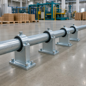 Support de tuyau de type pince en acier au carbone zingué DIN3015, robuste, pour usine de pétrochimie, huile et gaz, personnalisé OEM, directement de l'usine - Product Image 4