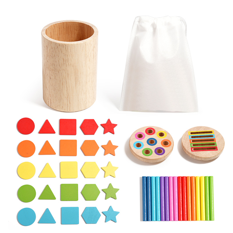 Vaso clasificador dos en uno con tapa doble: forma redonda + forma dos.