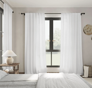 Tela de Tul Jacquard de la Marca Bangfa, Diseño Caído, 20 Colores Sólidos, 100% Poliéster, Cortina Opaca con Pliegues Tipo Pinza - Product Image 3