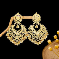 Boucles d'oreilles Jhumka clochette vintage en filigrane argenté de style ethnique indien pour femmes, marque FTS, plus de 10 ans d'expérience, livraison DDP, 1688 Low