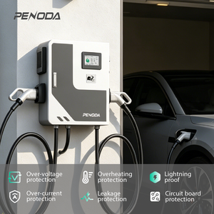 Station <span class=keywords><strong>de</strong></span> recharge rapide murale pour véhicules électriques Penoda 20 kW, 30 kW, 60 kW, double <span class=keywords><strong>borne</strong></span>, chargeur DC CCS2 40 kW avec terminal <span class=keywords><strong>de</strong></span> paiement par carte <span class=keywords><strong>de</strong></span> crédit, certifiée CE, TUV, FCC - Product Image 4