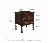 Ensemble de meubles de chambre à coucher en bois minimaliste et moderne avec rangement, écologique, fait main, durable, 2 tiroirs pour la maison ou l'hôtel