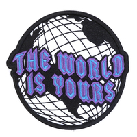 Patch brodé amusant et imperméable OEM&ODM pour vêtements, texte de marque personnalisé, thermocollant, tissé/chenille/broderie