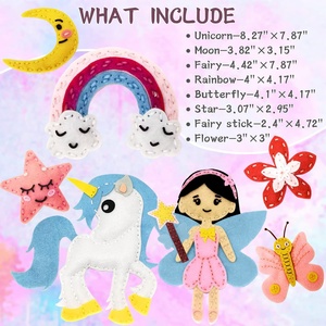Nouveau Kit de Couture Licorne en Feutre 2025 pour Enfants, Adorables Jouets de Couture Faits Main en Feutre DIY, Jouets Éducatifs pour Enfants Idéaux pour Cadeaux - Product Image 2