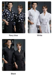 Uniforme <span class=keywords><strong>Femme</strong></span> Homme Unisexe Hôtel Top <span class=keywords><strong>Chef</strong></span> Veste <span class=keywords><strong>de</strong></span> travail Chemise à manches courtes Restaurant Tissu Housekeeper Coat Cook Outfit - Product Image 6