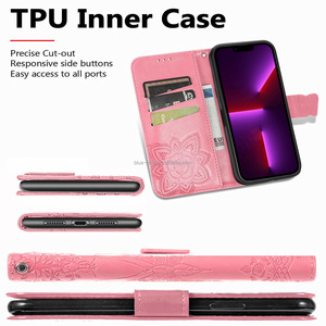 Nuevo diseño en relieve nuevo elegante instalable espalda moda cuero extraíble <span class=keywords><strong>barato</strong></span> teléfono funda para Huawei Mate60 funda - Product Image 5