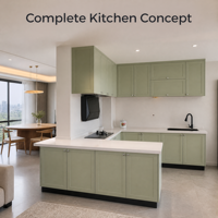 Meubles de cuisine modernes de luxe en bois massif, meubles de cuisine sur mesure en bois massif pour rangement domestique