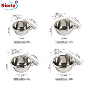 Paslanmaz çelik ağır asılı evcil hayvan kaseleri köpekler kediler için yavru gıda ve su besleyici bulaşık için kanca ile kulübesi sandık kafes - Product Image 4