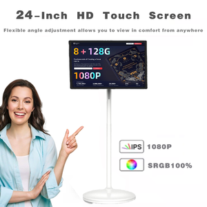 <span class=keywords><strong>Televisión</strong></span> 24 pulgadas Smart Table TV Recargable 10000mAh Cámara incorporada <span class=keywords><strong>de</strong></span> 13MP Fundición inalámbrica sobre <span class=keywords><strong>ruedas</strong></span> Pantalla táctil ajustable - Product Image 2