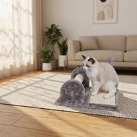 Arbre à chat de luxe classique et moderne, écologique, durable, en bois, sisal et carton, avec griffoir, poteau d'escalade et condo