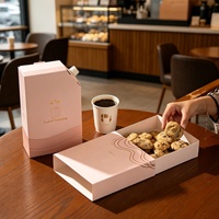 Boîte à tiroir personnalisée de luxe, légère et magnifiquement personnalisée avec logo, de qualité alimentaire, pour emballer des biscuits, des macarons, des beignets