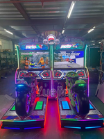 Machine de jeu de course de moto vidéo à monnayeur de simulateur de moto dynamique de haute qualité pour parc d'attractions intérieur