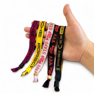 สายรัดข้อมือผ้าทอ RFID แบบกำหนดเอง สายรัดข้อมือโพลีเอสเตอร์ยืดหยุ่นสำหรับงานเทศกาล พร้อมโลโก้แบบกำหนดเอง - Product Image 1