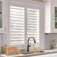 Prix de gros Volets de plantation pour fenêtres en PVC et bois à lame de persienne blanche imperméable sur mesure