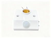 Support de lampe détecteur infrarouge PIR E27, détection à 360°, réglage de la sensibilité au Lux, temporisation, AC110-240V, Max 60W, lumière à détection de mouvement humain, économie d'énergie