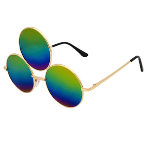 แว่นกันแดดทรงกลมแฟชั่นปี 2026 ดีไซน์ตลกๆ สไตล์ฮิปฮอป ป้องกันรังสียูวี กรอบโลหะ เหมาะสำหรับงานปาร์ตี้ - Product Image 6