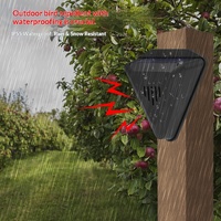 Répulsif Solaire Anti-Oiseaux Noir pour Extérieur – Protection Sans Fil pour Balcons, Vergers et Jardins Potagers
