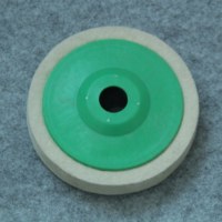 Disque de polissage robuste avec support en plastique stable, roue de polissage en feutre de laine à dos plastique