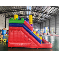 Château gonflable commercial durable en PVC pour intérieur, blocs de construction portables, château sauteur, toboggan aquatique pour adultes