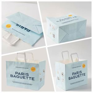 Bolsa de Papel Kraft Blanca con Asa Plana, Impresión a Todo Color en Ambos Lados, para Empaque de Moda, Calzado Deportivo y Marcas de Estilo de Vida - Product Image 4