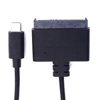 Câble adaptateur USB-C vers SATA 0,3 m, puce ASM1153E, 6 Gbps SATA III vers USB 3.2 Gen1 UASP, noir, pour disque dur SSD 2,5 pouces