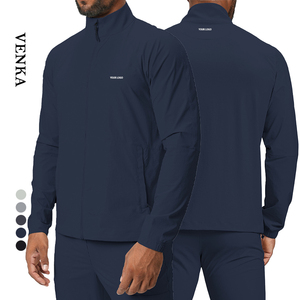<strong>Men's</strong> Recycled Spandex Workout Athletic Wear Full Zipper Stand Collar <strong>Long</strong> <strong>Sleeves</strong> <strong>Top</strong> <strong>Men</strong> Breathable Quick Dry Fitness Jacket - Product Image 1