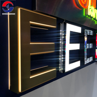 Centre commercial, chaîne de magasin, panneau avant 3D, canal de mot intérieur et extérieur, panneau de lettre led acrylique personnalisé