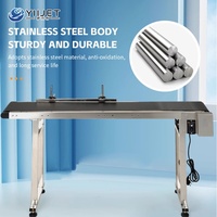 Nouvelles tables de convoyage à bande en acier inoxydable YIIJET pour ligne d'assemblage, imprimante jet d'encre à encre solvant, durable, garantie 1 an, 1-5 kg