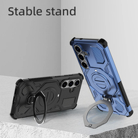 Coque de téléphone robuste à chargement magnétique sans fil, antichoc, en TPU+PC, personnalisée et de luxe, avec anneau métallique 360° pour S26
