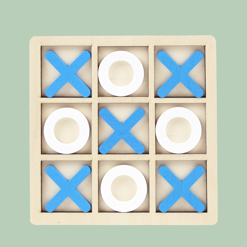 Grand jeu d'échecs XO (bleu et blanc)