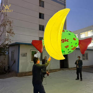 Marioneta Lunar Inflable de Mano con Luz LED - Decoración Portátil para Fiestas, Eventos Temáticos <span class=keywords><strong>y</strong></span> Cabina de Fotos - Product Image 4