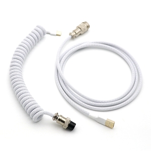 Cavo a spirale Mini Micro USB a spirale tipo C personalizzato per tastiera meccanica con aviatore GX12 - Product Image 1