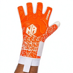 Gants de gardien de but de football professionnels en gros, respirants, en latex, avec sangle de poignet réglable et fermeture auto-agrippante, conception personnalisée OEM - Product Image 2