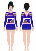 Ensemble de costumes de pom-pom girl avec logo personnalisé de haute qualité Uniformes de conception imprimés en polyester respirant avec strass pour pom-pom girl